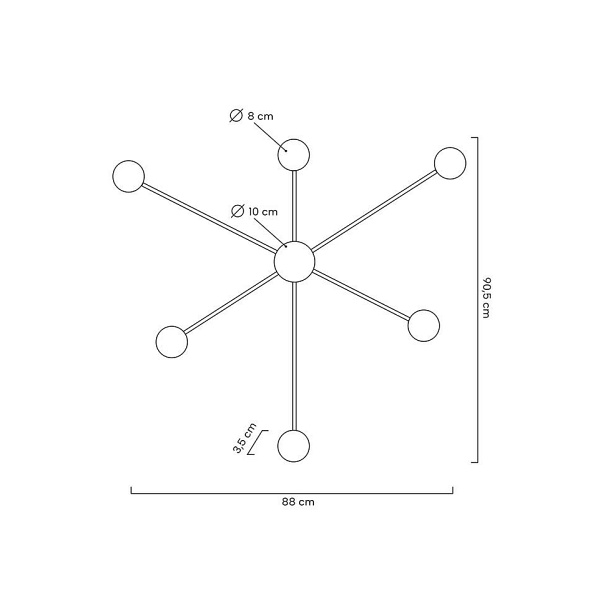 Lampa ścienna SHADOW 6 CLOSE czarna - Moosee